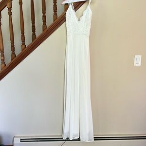 Lulu’s Madalyn White Lace Maxi Dress